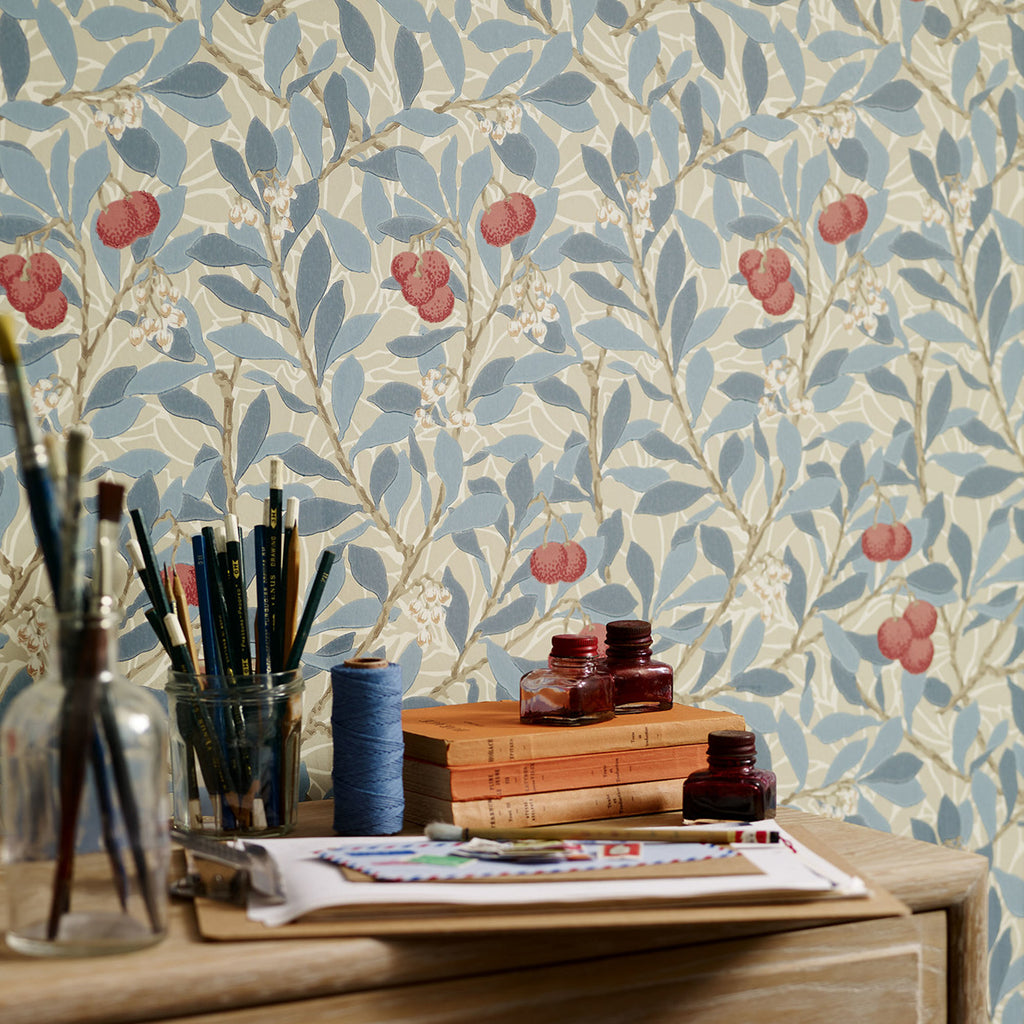 wall paper with flower morris